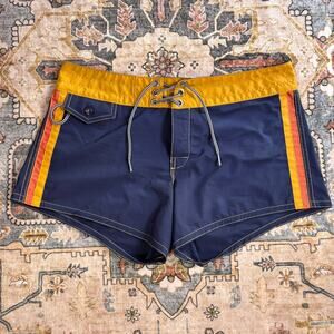 Birdwell Beach Britches Women's Surfing Swim Boardshorts Surf Shorts 6 Sunset